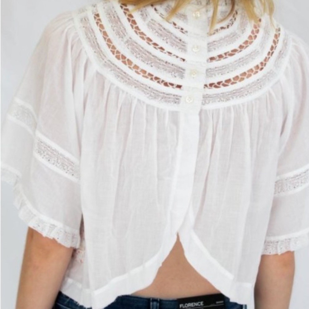Free People Open Back Blouse